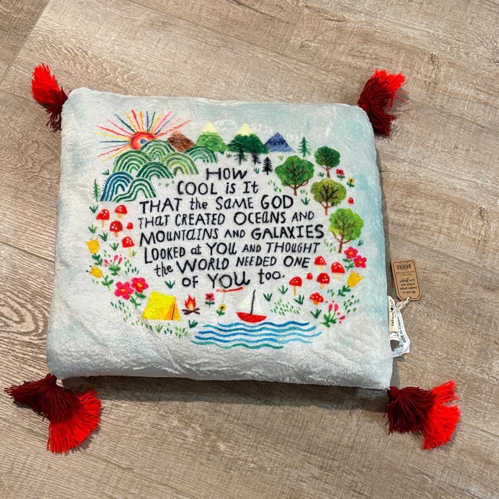 Natural Life Inspirational Tag with Blue and Brown Accents